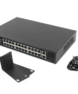 Lanberg Switch 24x 100MB POE+ /2x COMBO 250W RSFE-24P-2C-250