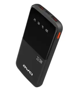 AWEI външна батерия 10000mAh P10K 225W 2xUSB + USB-C