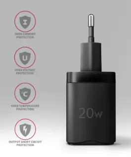 AXAGON ACU-PD20 PD&QC wall cha rger 20W 1x port черен