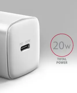 AXAGON ACU-PD20W PD&PQ wall ch arger 20W 1x port бял