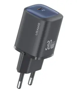 USAMS Charging 30W GaN USB-C Fast Charging черен