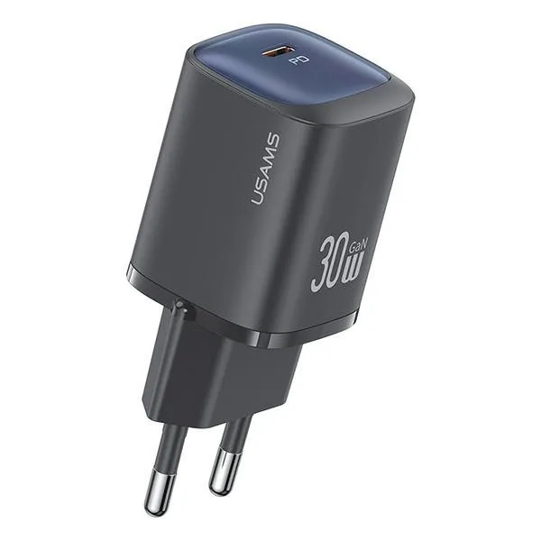 USAMS Charging 30W GaN USB-C Fast Charging черен