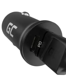 Alternative view of Green Cell зарядно за кола PowerRide Nano38 38W 6A 1xUSB-C,1xUSB-A