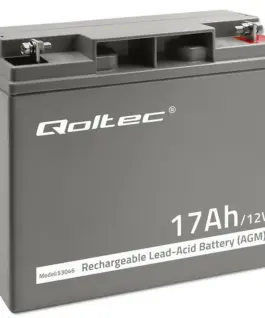 Qoltec Battery AGM 12V 17Ah max. 255A