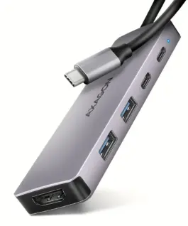 AXAGON HMC-5H60 2xUSB-A HDMI4K 1x USB-C PD100W USB-C