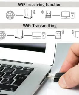 Alternative view of Qoltec DUAL WiFi адаптер 2x2dBi Standard AC,USB3.0