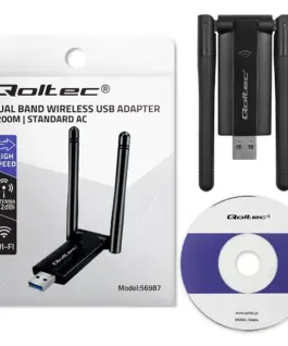 Qoltec DUAL WiFi адаптер 2x2dBi Standard AC