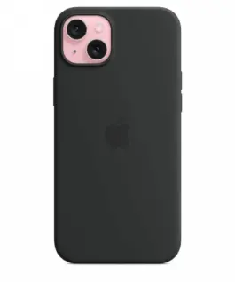 Alternative view of Apple Silicone case with MagSafe for iPhone 15 Plus - черен