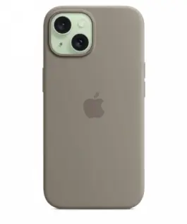 Apple Silicone case with MagSafe for iPhone 15 – clay