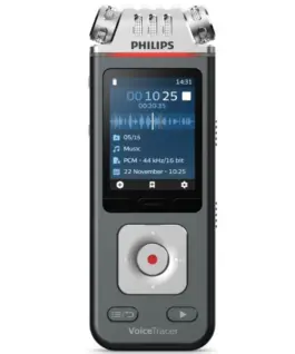 Philips Dyktafon DVT6115 Pamięć 8GBUSBmicroSDHC 32GB3 mikrofony Hi-Fi