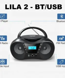 Alternative view of Eltra Radio player CD LILA2 USB/BT silver