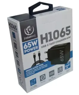 Rebeltec Fast зарядно PD65W USB-C for Лаптопs
