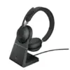 Jabra слушалки Evovle2 65 Stand Link380c UC Stereo черен