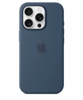 Apple Silicone case with MagSafe for iPhone 16 Pro – Denim