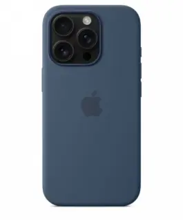Apple Silicone case with MagSafe for iPhone 16 Pro – Denim