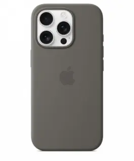 Apple Silicone case with MagSafe for iPhone 16 Pro – Stone Gray