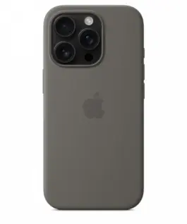 Apple Silicone case with MagSafe for iPhone 16 Pro – Stone Gray