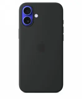 Apple Silicone case with MagSafe for iPhone 16 Plus - черен