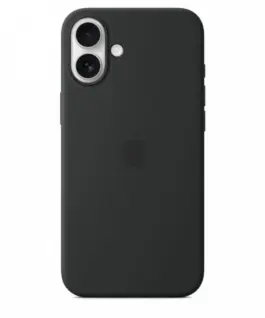 Apple Silicone case with MagSafe for iPhone 16 Plus – черен