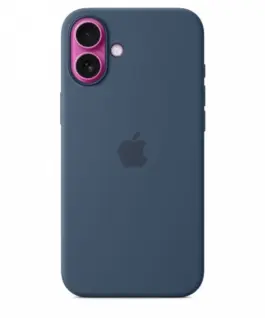 Apple Silicone case with MagSafe for iPhone 16 Plus – denim
