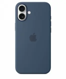 Apple Silicone case with MagSafe for iPhone 16 Plus – denim