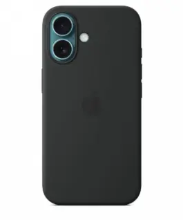 Alternative view of Apple Silicone case with MagSafe for iPhone 16 - черен