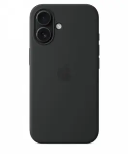 Apple Silicone case with MagSafe for iPhone 16 – черен