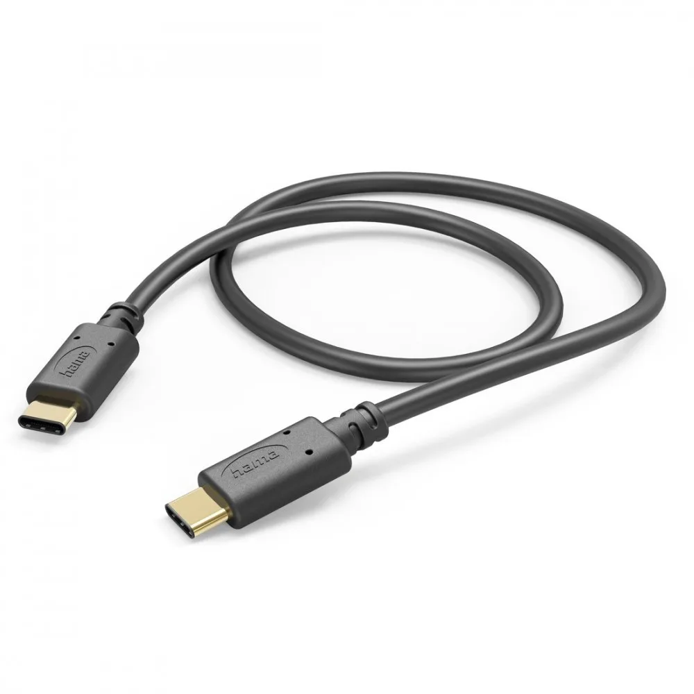 Hama кабел usb-c-usb-c черен