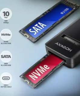 Alternative view of AXAGON ADM2-CM USB-C адаптер Gen 2 M.2 NVMe/SATA SSD