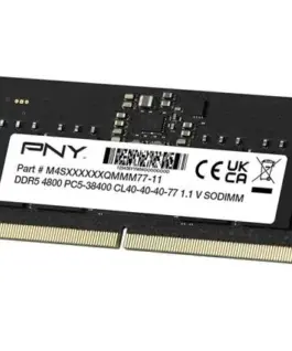 Alternative view of PNY памет за лаптоп 16GB DDR5 SODIMM 4800 MN16GSD54800-BLK