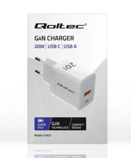 Qoltec GaN 20W зарядно