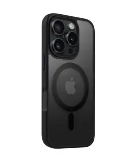 CRONG Case with MagSafe do IP 16 Pro Hybrid Frost MAG Cover черен