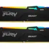 Kingston памет DDR5 Fury Beast RGB 32GB(2*16GB)/6000 CL36 черен