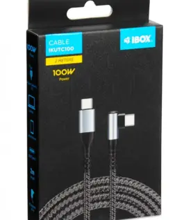 Alternative view of iBOX IBOX IKUTC00 USB-C 100W 90 degree кабел