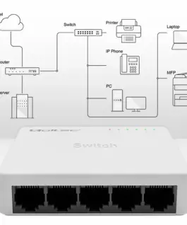 Qoltec Network SWITCH 5xRJ45 port 100Mbps LAN