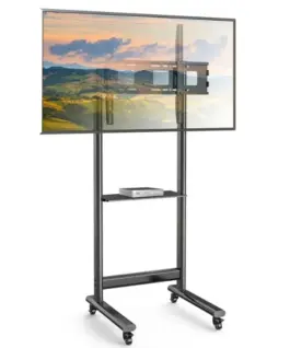 Techly Mobile stand 50-90 inches 70kg with AV shelf