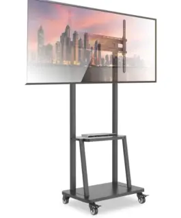 Techly Mobile stand 32-70 inch 70kg with AV Pivot shelf