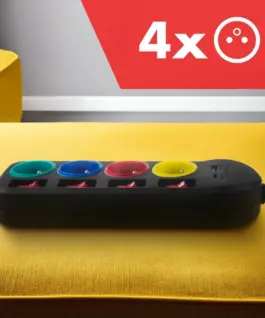 Maclean Power strip 4 sockets 1