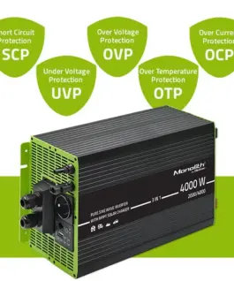 Alternative view of Qoltec 3in1 solar inverter with AC charging function