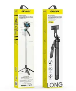 Alternative view of AWEI Universal selfie stick aluminium черен