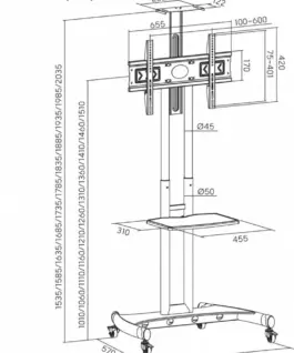 ART ART Mobil stand + TV mount 32-7045kg