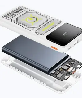 Alternative view of AWEI външна батерия 10000mAh 22,5 W P77K integrated кабел