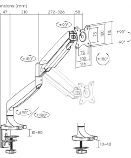 Maclean Monitor mount 16kg 17- 45 inches