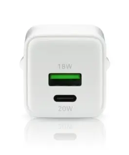everActive PHONE зарядно GAN 1X US B, 1X USB-C 20W бял - Image 4