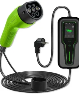 Qoltec Mobile зарядно for EV 2in1 type2 3.5kW LCD