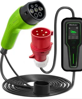 Qoltec Mobile EV зарядно 2in1 Type2 11kW CEE 5 PIN
