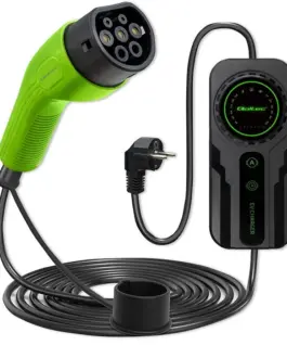 Qoltec Mobile зарядно for EV 2in1 Type2 3.5kW SCHUKO