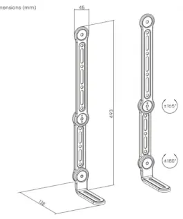 Alternative view of Maclean Universal VESA mount for soundbar MC-334