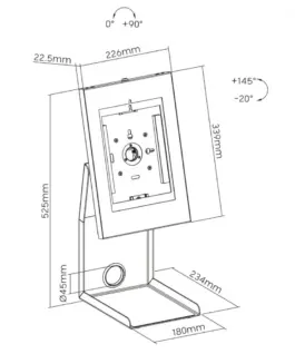 Alternative view of Maclean Maclean POS stand for tablet, printer MC-336