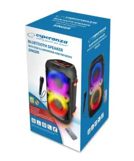 Esperanza BT FM LED RGB KARAOKE SINGER SPEAKER